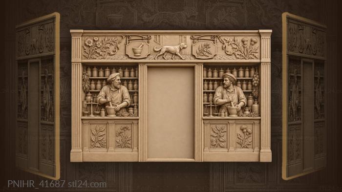 Rival apothecaries street window scene 3d STL model