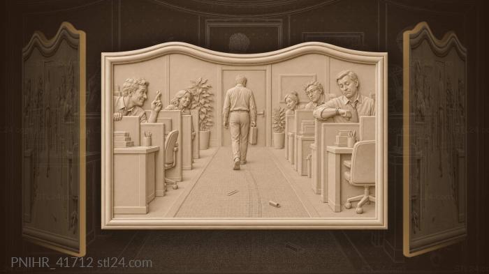 Office hallway summoning the employee 3d STL model