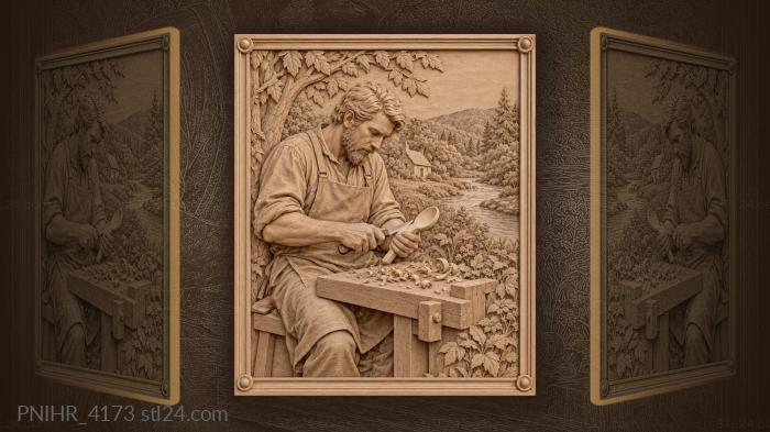 Craftsman at work riverside home 3d STL model