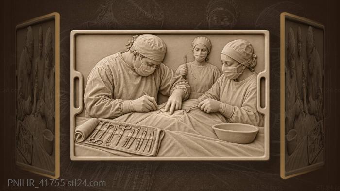 Surgical scene historical medical practice 3d STL model