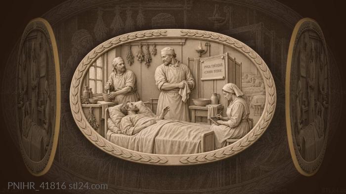 Hospital ward surgeon apothecary patient care 3d STL model