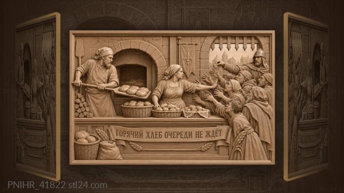 Morning awakens the bakery by the gate 3d STL model