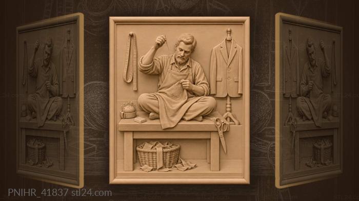 Proverb mocks tailor repairing his own apron 3d STL model