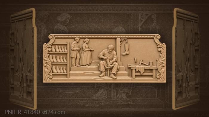 Cobbler’s workshop stairs and tools 3d STL model