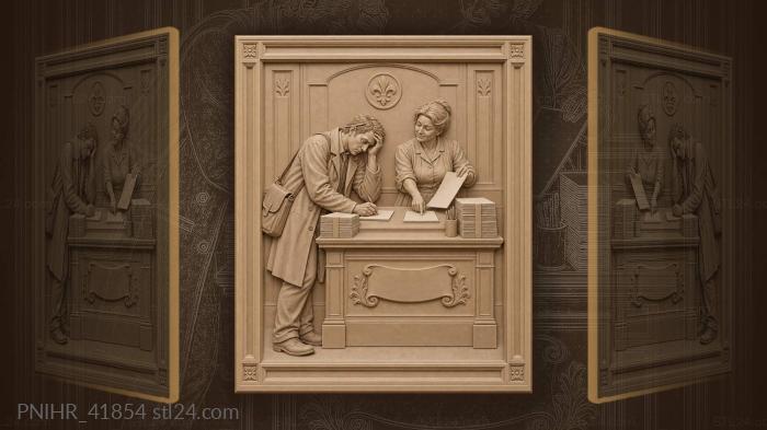 Bureaucracy weary traveler endless signing 3d STL model