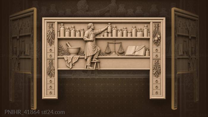 Apothecary places the final flask on the shelf 3d STL model