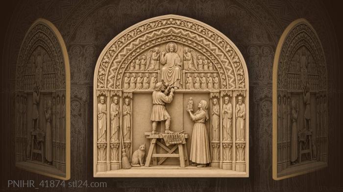 Workshop by cathedral arched doorway 3d STL model