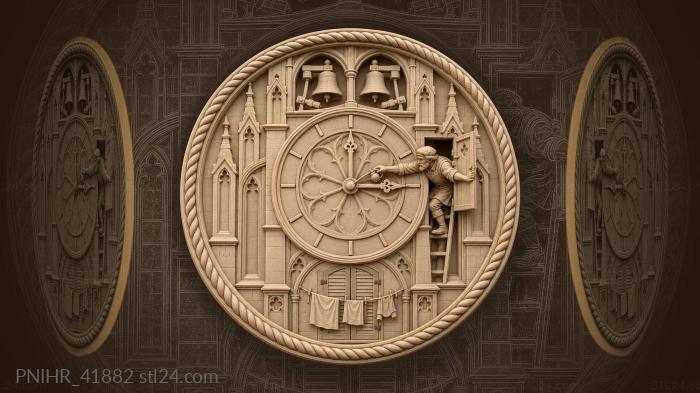 Cathedral tower marks passing hours 3d STL model