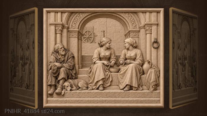 Arched cathedral welcomes travelers through its porch 3d STL model