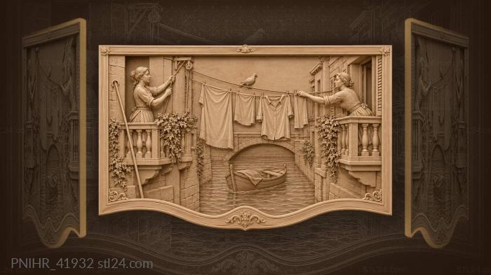 Canal laundry day shared lines 3d STL model