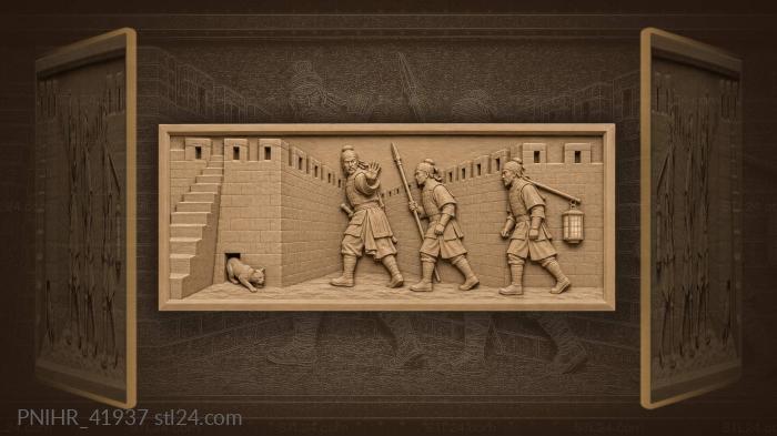 Medieval city watch patrol lane 3d STL model