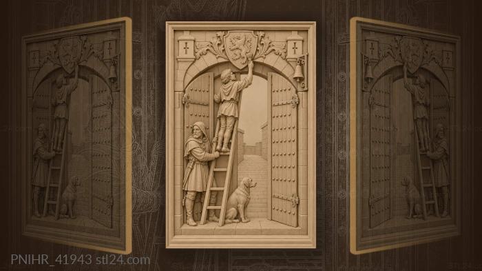 Herald cleans shield fortress gates open 3d STL model