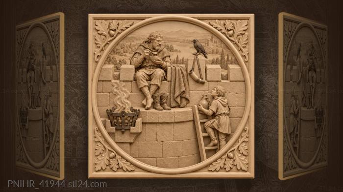 Watchtower life peaceful midday meal 3d STL model