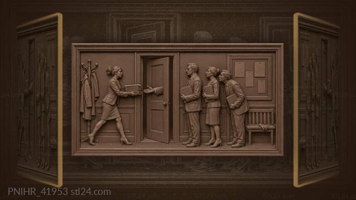 Office hustle waiting for the boss 3d STL model