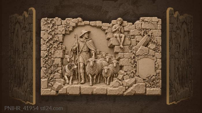Piping boy greets shepherd crossing the breach 3d STL model