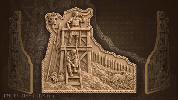 Frontier watchtower sentry and hare 3d STL model