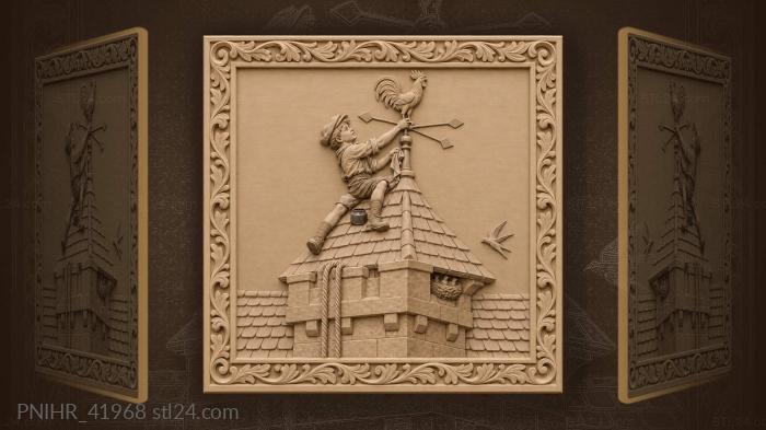 Boy and tower weathervane repair 3d STL model
