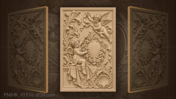 Another angel flies over boy with ribbon 3d STL model