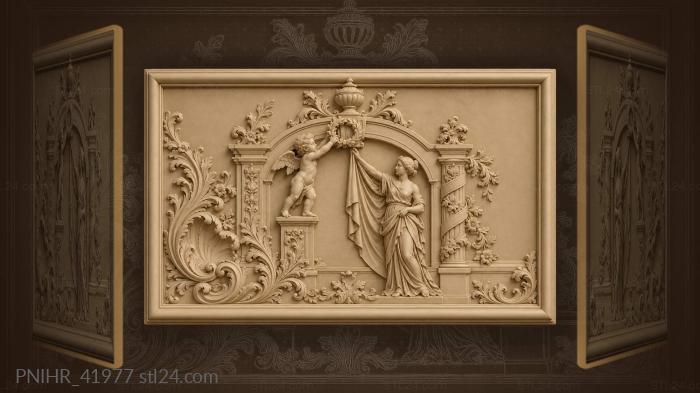 Triumphal arch angelic celebration flourish 3d STL model
