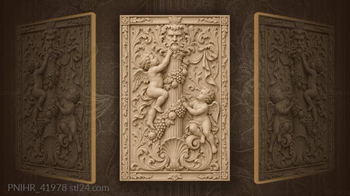 Little angel balances on a scroll 3d STL model