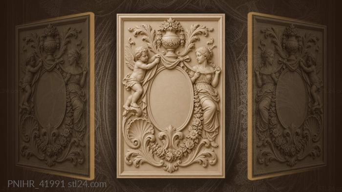 Playful cherub with flowing fabric 3d STL model