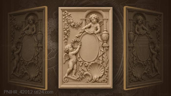 Boy adjusting a drape over the oval 3d STL model