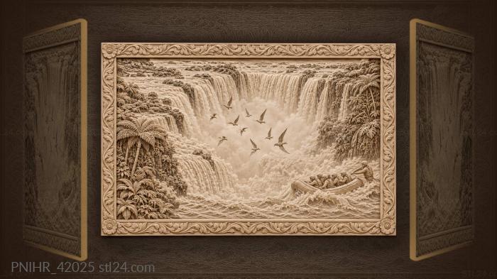Rafters surge beneath diving birds 3d STL model