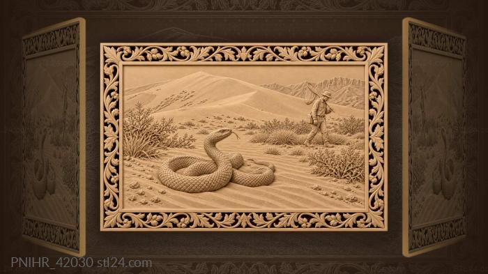 Snake meets botanist below sarykum dune 3d STL model
