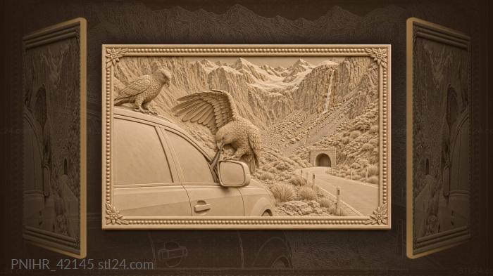 Milford sound kea on car 3d STL model