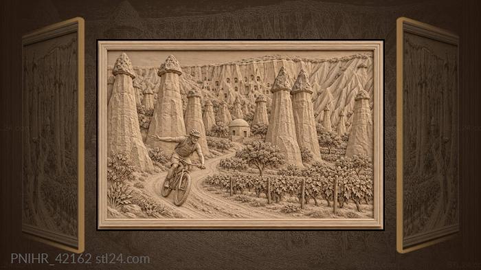 Rider banks through honeycombed valley 3d STL model