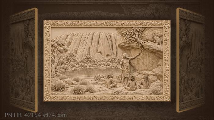Uluru waterhole ancient stories told 3d STL model