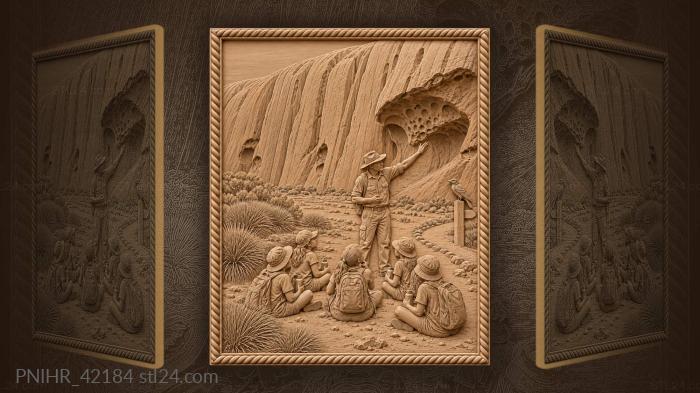 Uluru lesson with schoolchildren desert 3d STL model