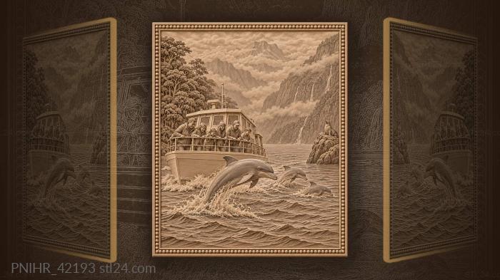 Fiord mist dolphins launch beech forest 3d STL model