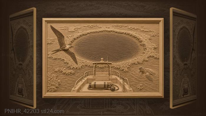 Frigatebird circling over the abyss 3d STL model