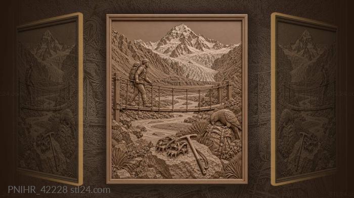 Cook mountain tramper kea glacier river 3d STL model