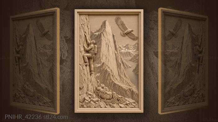 Mountaineer ascends north pillar at midnight 3d STL model