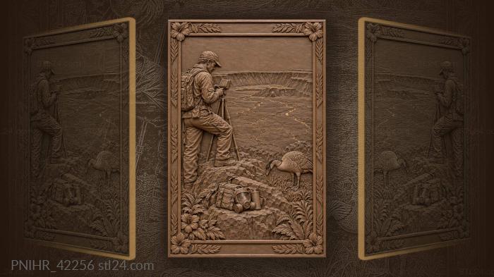 Kilauea volcano scientist and goose 3d STL model