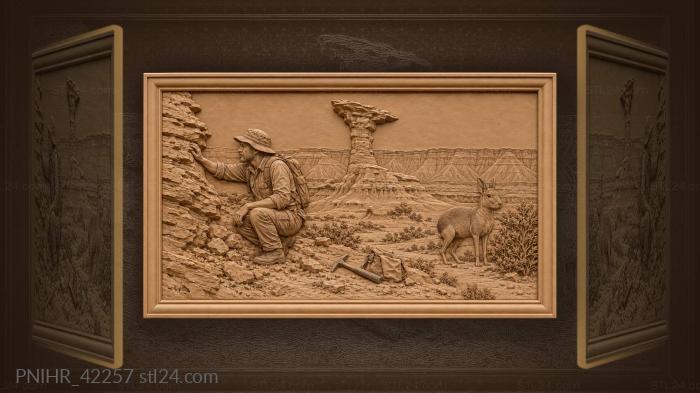 Mara approaches the scientist on trail 3d STL model