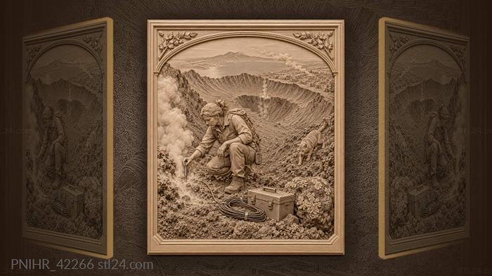 Stray cat crosses scientists crater path 3d STL model