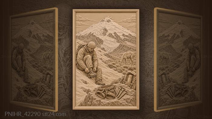 Cotopaxi glacier climber vicuña andes 3d STL model