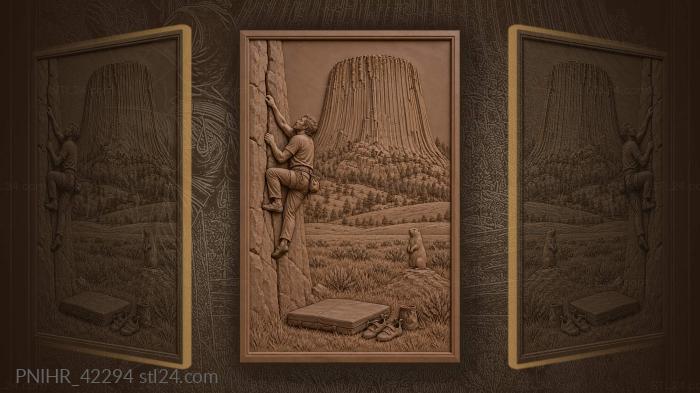 Prairie dog greets climber below tower 3d STL model
