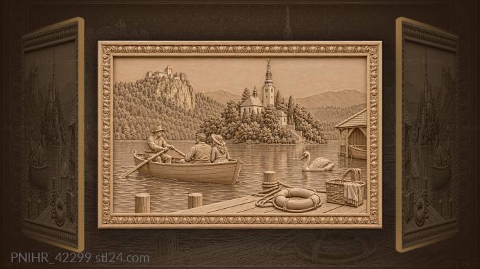 Swan follows the island boatman 3d STL model