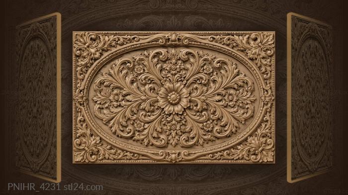Flat pattern across the whole oval 3d STL model