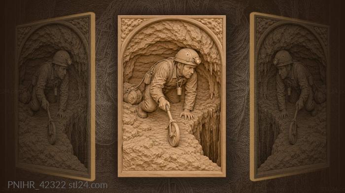 Cave explorer pushes survey wheel 3d STL model