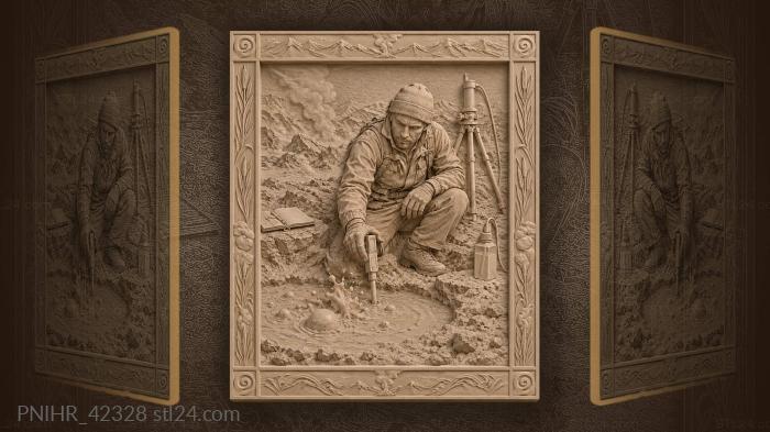 Geothermal field work scientist research 3d STL model