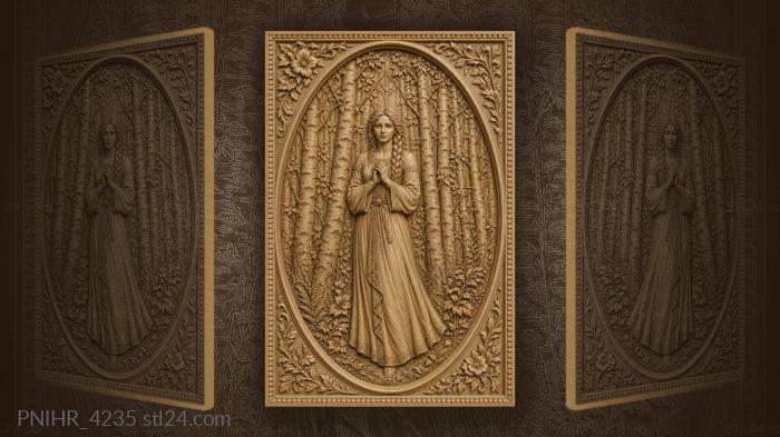 Birch forest lady serene beauty 3d STL model