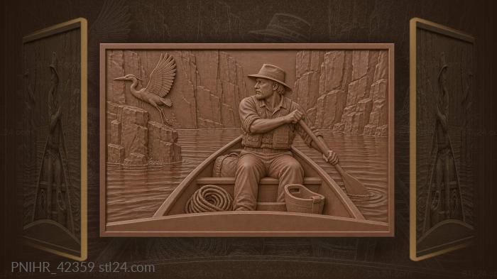 Canoe journey through flooded canyon 3d STL model