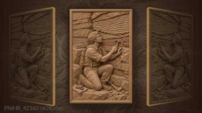 Sedimentary layers fossil discovery research 3d STL model