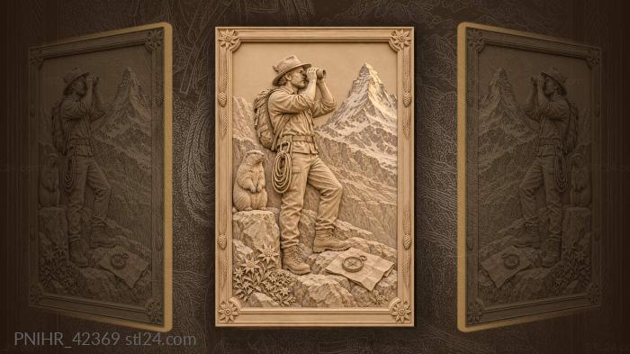 Matterhorn ranger with alpine marmot 3d STL model
