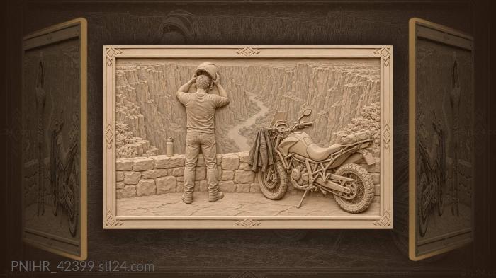 Rider stops above black canyon 3d STL model